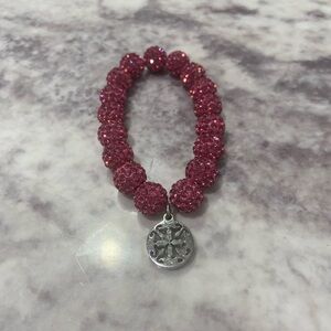 5/$10 | RUSTIC CUFF | Girls Pink & Silver Emerson Bracelet